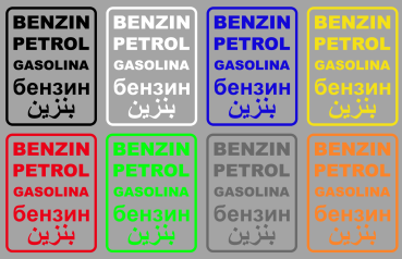 Aufkleber Diesel, Nafta, Gasoil, Tank-Hinweisschild in 5 Sprachen 10x12,5cm, Texte und Sprüche, Aufkleber geschnitten, Aufkleber, ONLINESHOP