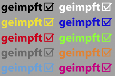 Aufkleber geimpft