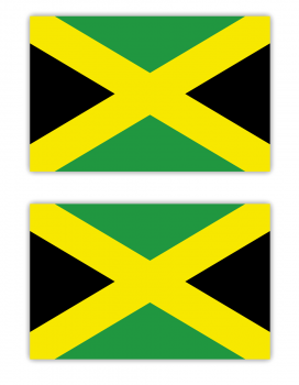 Aufkleber Jamaika Jamaica Flagge 2 Stück