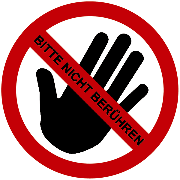 Aufkleber Nicht Beruhren Aufkleber Beschriftungen T Shirt Druck Und Mehr