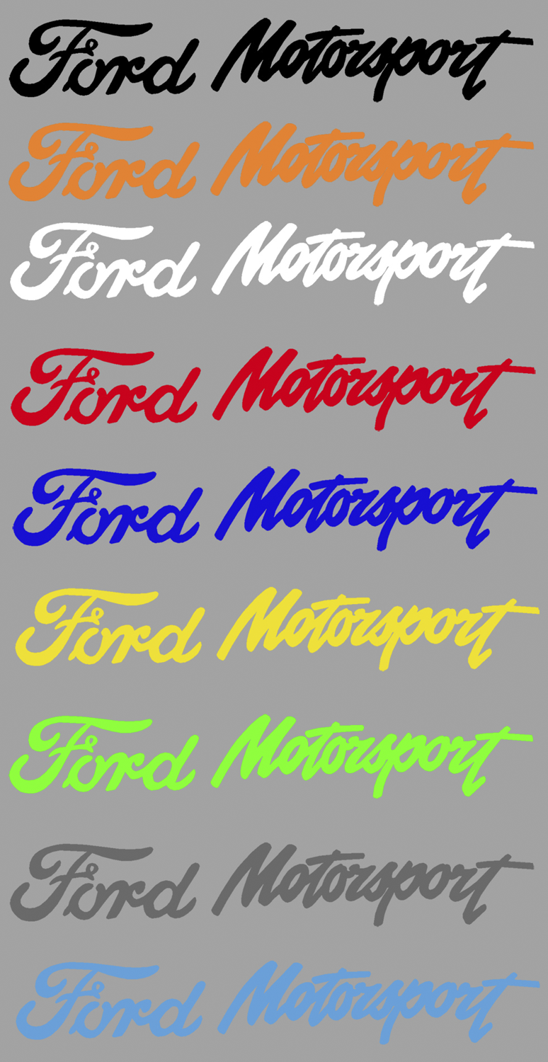 Aufkleber Ford Motorsport - Aufkleber, Beschriftungen, T-Shirt Druck und  mehr
