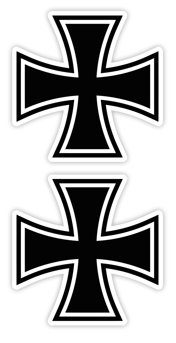 Aufkleber Eisernes Kreuz / Iron Cross 2er Set
