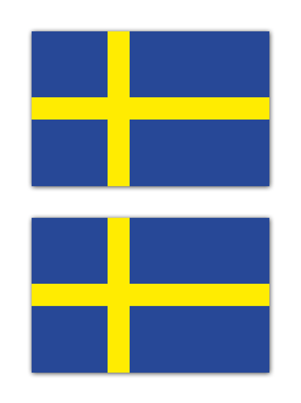 Schweden Flagge - Aufkleber, Beschriftungen, T-Shirt Druck und mehr