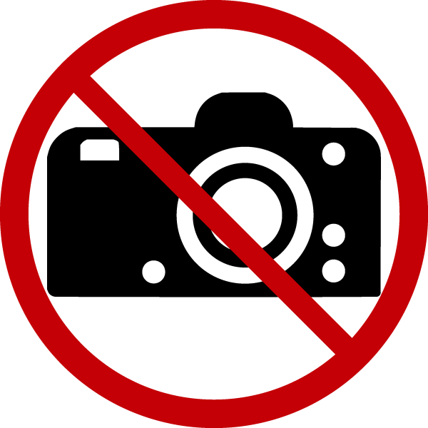 Aufkleber Fotografierverbot