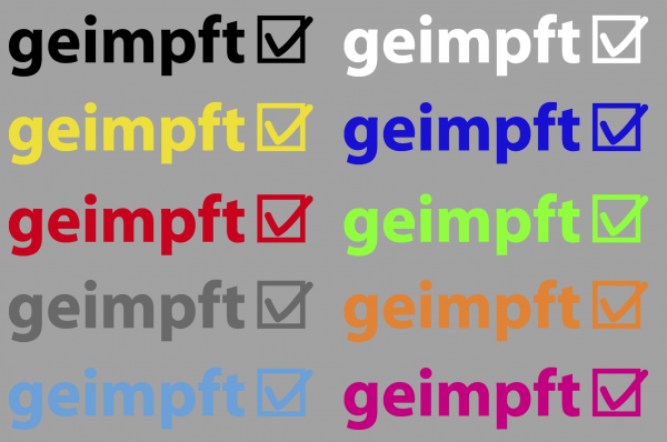 Aufkleber geimpft